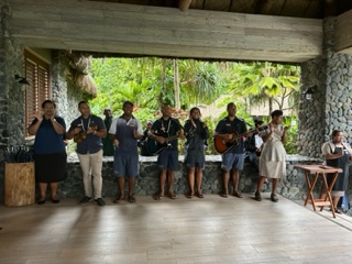 Kokomo Island and its’ employees lined up upon our departure, serenading us with local songs to say Goodbye.