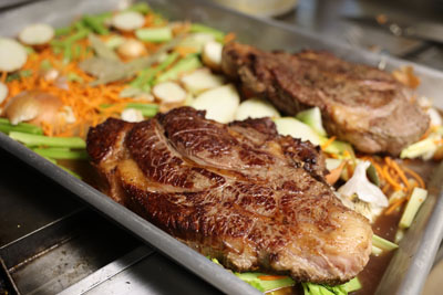 Hearty meals that include a steak dinner at Bad River Bucks & Birds in Draper, SD