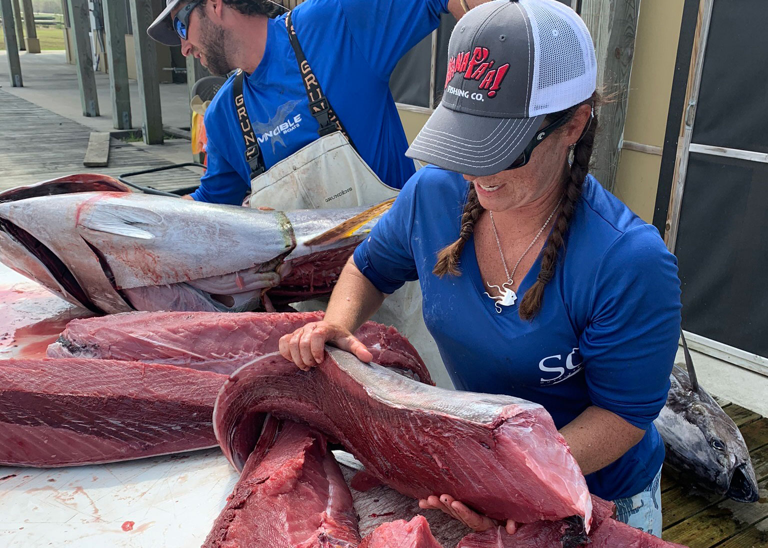 Tuna Town USA - processing fish that were caught.